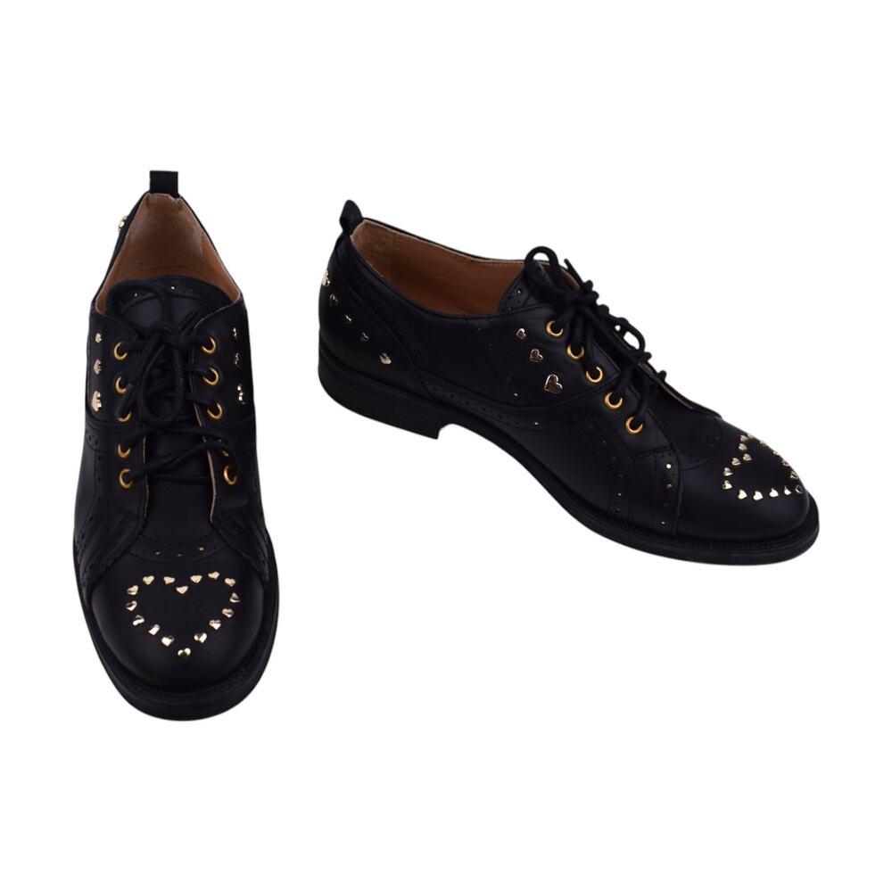 LOVE Moschino Ketsby sneakers in black and mirror gold | Size 40 - Picture 4 of 10